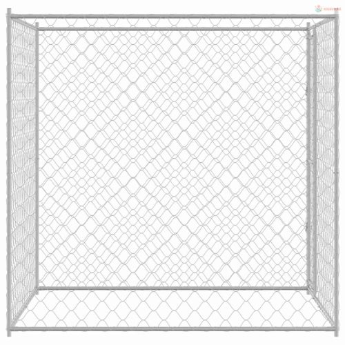 Kutyaketrec Ezüst 200 x 200 x 200 cm Horganyzott acél