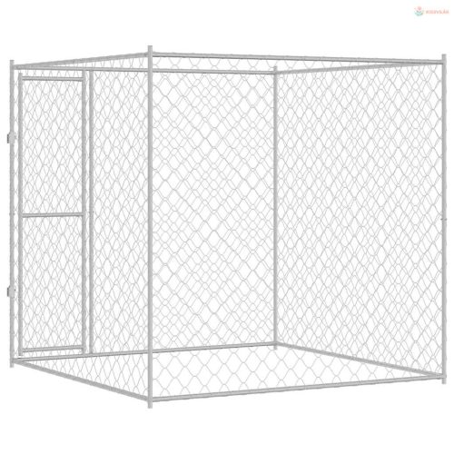 Kutyaketrec Ezüst 200 x 200 x 200 cm Horganyzott acél