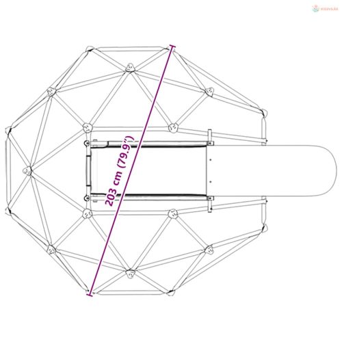 Mászó Kupola Kék Acél