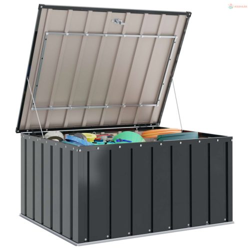 Kerti Tároló Doboz Fekete 101 x 82 x 50 cm Acél