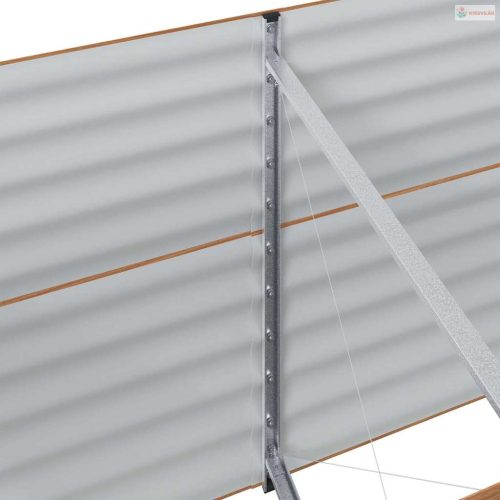 Emelt Ágy Barna 400 x 80 x 81 cm Acél