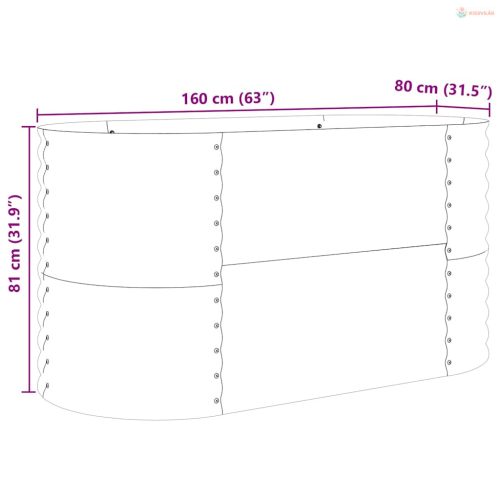 Emelt Ágy Barna 160 x 80 x 81 cm Acél