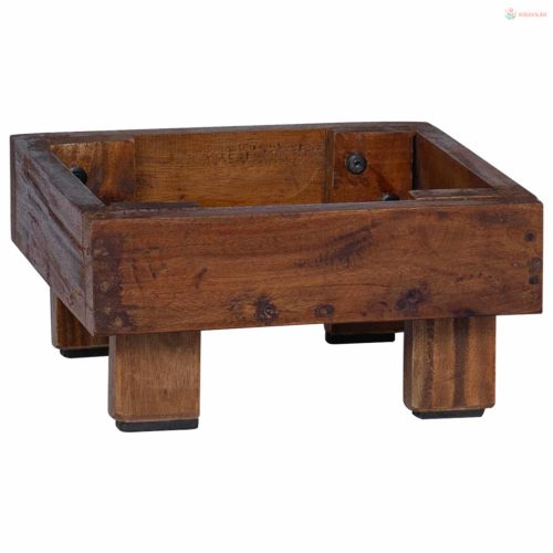 Növényállvány 3 pcs Barna Mahagóni fa