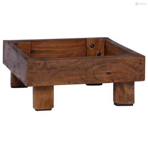 Növényállvány 3 pcs Barna Mahagóni fa