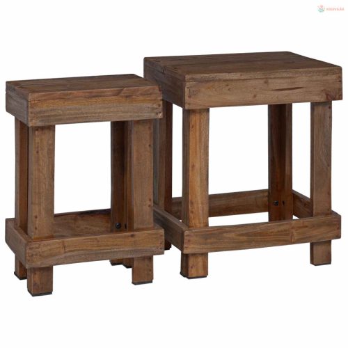 Növényállvány 2 pcs Barna 70 x 11 x 27 cm Mahagóni fa