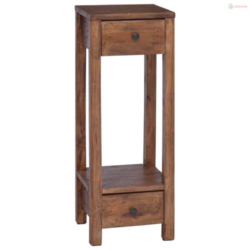 Növényállvány fiókkal Barna 30 x 30 x 80 cm Mahagóni fa