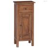 Növényállvány fiókkal ajtóval Barna 36 x 25 x 80 cm Mahagóni fa