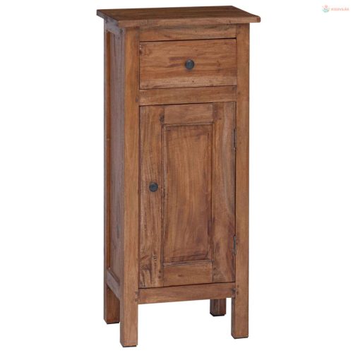 Növényállvány fiókkal ajtóval Barna 36 x 25 x 80 cm Mahagóni fa