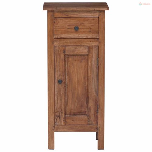 Növényállvány fiókkal ajtóval Barna 36 x 25 x 80 cm Mahagóni fa