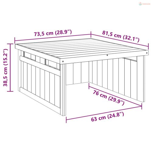 Fűnyíró Garázs Barna 73.5 x 81.5 x 38.5 cm