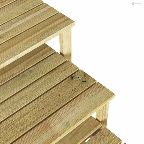 Asztal 3 pcs Természetes Impregnált fenyőfa