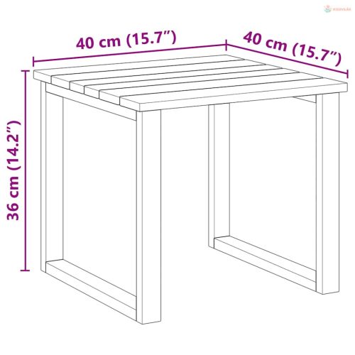 Asztal 3 pcs Természetes Impregnált fenyőfa