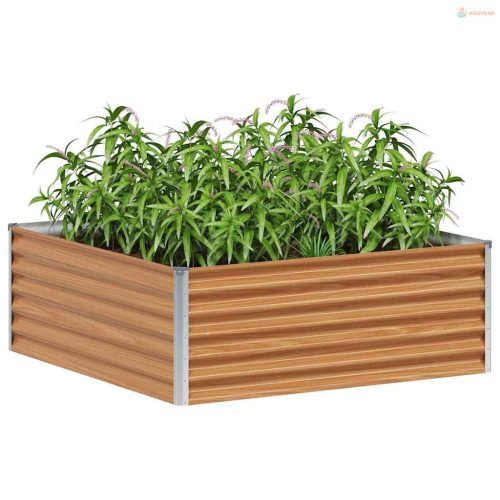 Kerti magaságyás 98 x 100 x 36 cm Horganyzott acél