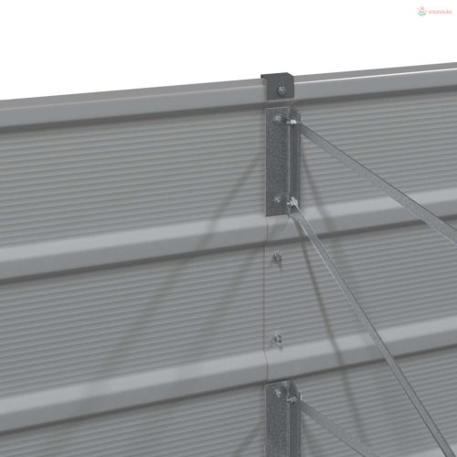 Növénytartó Világosszürke 160 x 40 x 75 cm Acél