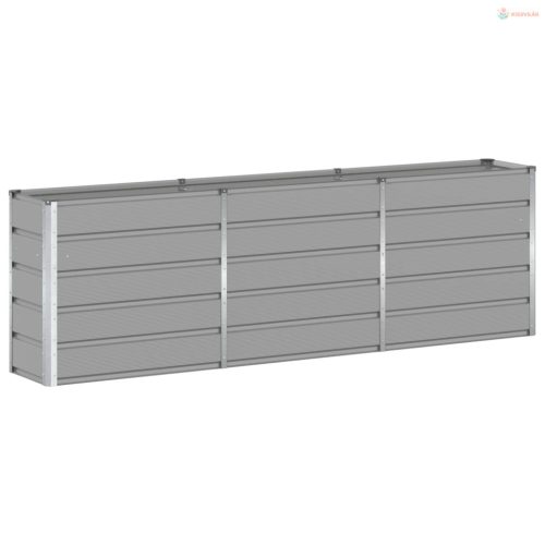 Növénytartó Világosszürke 240 x 40 x 75 cm Acél