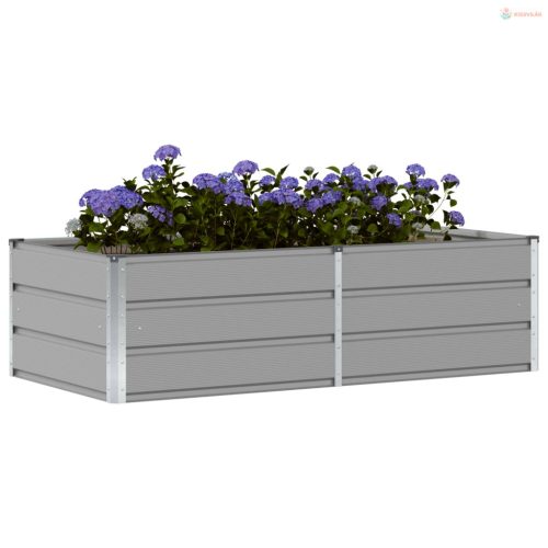 Növénytartó Világosszürke 160 x 80 x 45 cm Acél