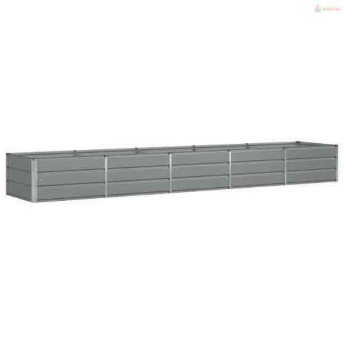 Növénytartó Világosszürke 400 x 80 x 45 cm Acél