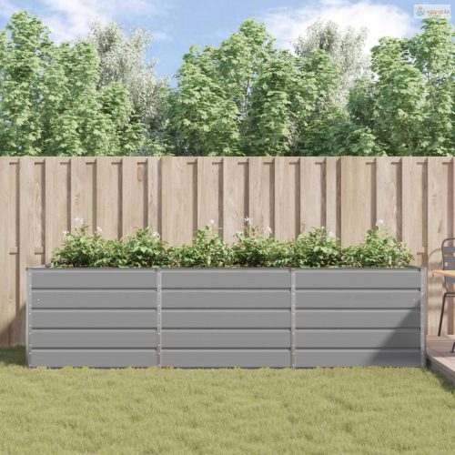 Növénytartó Világosszürke 290 x 100 x 75 cm Horganyzott acél