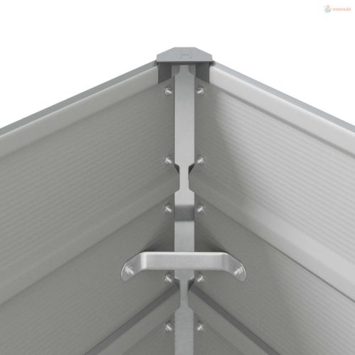 Növénytartó Világosszürke 290 x 100 x 75 cm Horganyzott acél