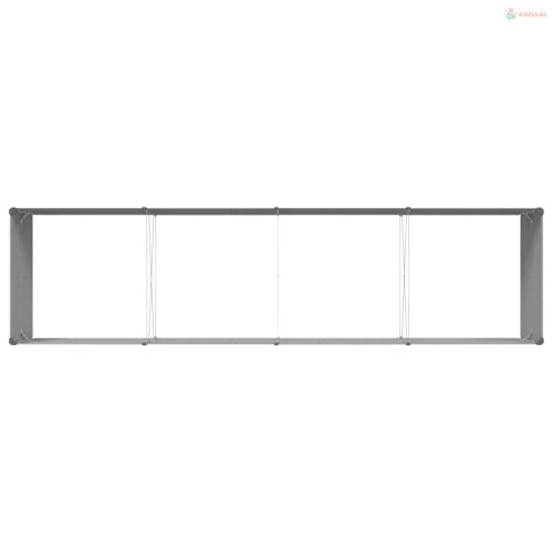 Növénytartó Világosszürke 385 x 100 x 45 cm Horganyzott acél