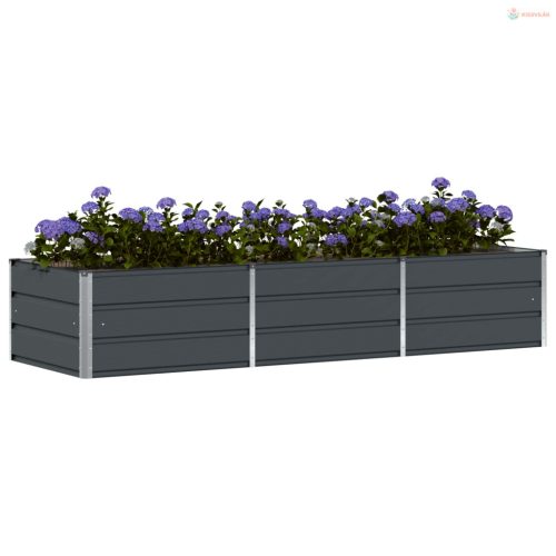 Növénytartó Antracit 240 x 80 x 45 cm Acél