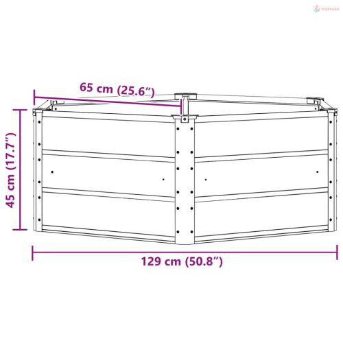 Növénytartó Pasztell Zöld 129 x 129 x 45 cm Acél