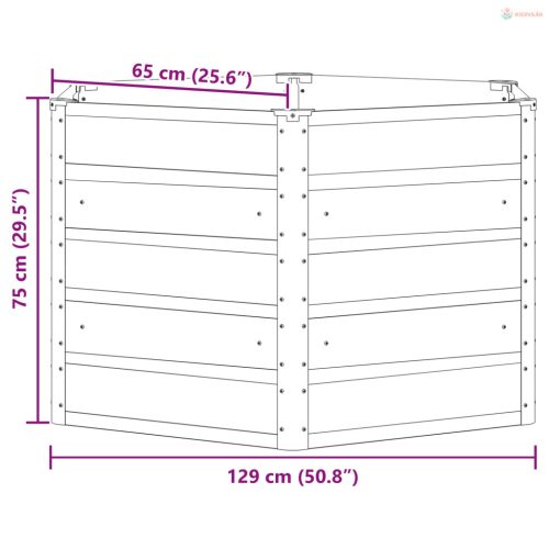 Növénytartó Pasztell Zöld 129 x 129 x 75 cm Acél