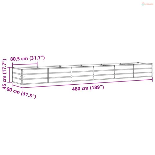 Növénytartó Zöld 480 x 80 x 45 cm Acél