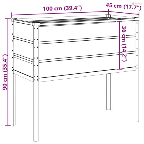 Növénytartó Pasztell Zöld 100 x 45 x 90 cm Horganyzott acél