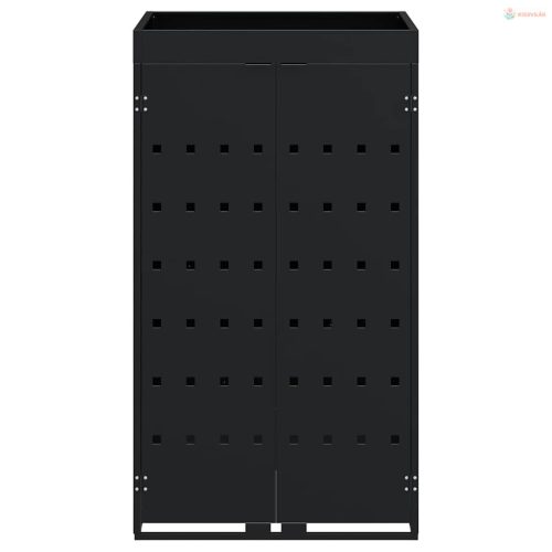 Kukás Tároló Virágzó Tetővel Egyszemélyes 240L Kukához Fekete