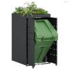 Kukás Tároló Virágzó Tetővel Egyszemélyes 240L Kukához Antracit