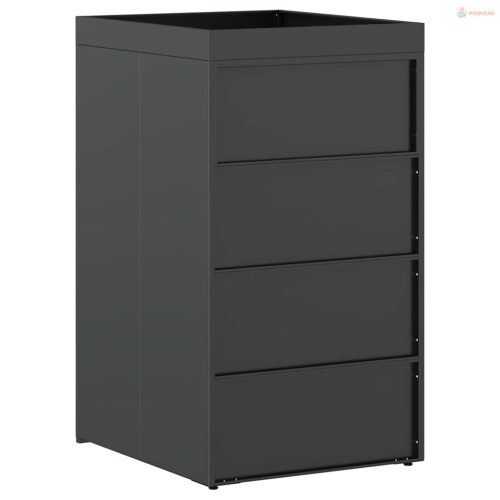 Kukás Tároló Virágzó Tetővel Egyszemélyes 240L Kukához Antracit