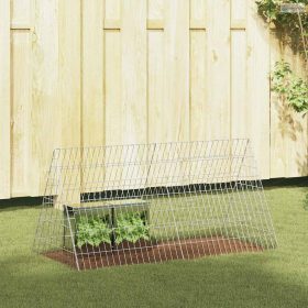 Nyúl Ketrec Ezüst 110 x 55 x 55 cm Horganyzott acél