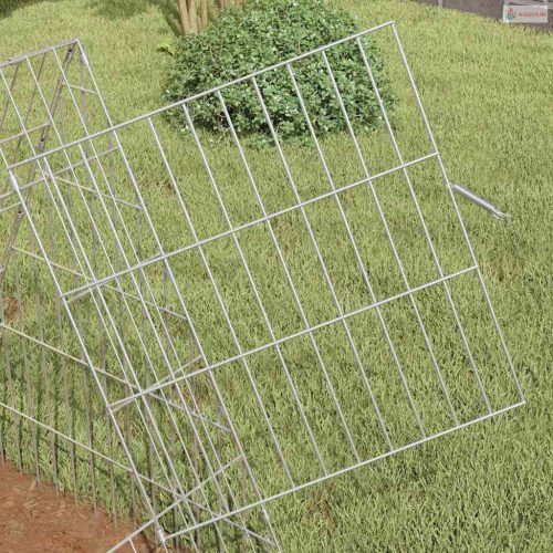 Nyúl Ketrec Ezüst 110 x 55 x 55 cm Horganyzott acél