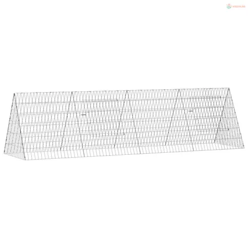 Nyúl Ketrec Ezüst 215 x 55 x 55 cm Horganyzott acél