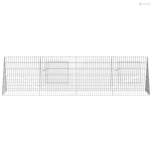 Nyúl Ketrec Ezüst 215 x 55 x 55 cm Horganyzott acél