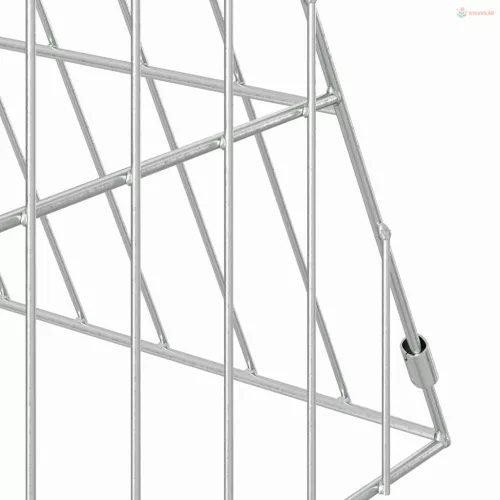 Nyúl Ketrec Ezüst 215 x 55 x 55 cm Horganyzott acél
