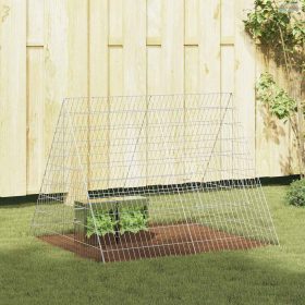 Nyúl Ketrec Ezüst 110 x 100 x 85 cm Horganyzott acél