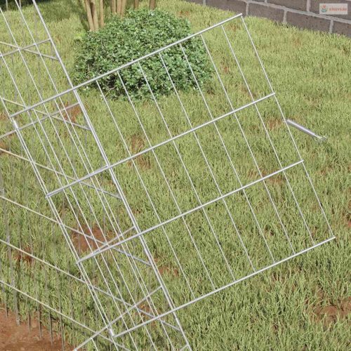 Nyúl Ketrec Ezüst 110 x 100 x 85 cm Horganyzott acél