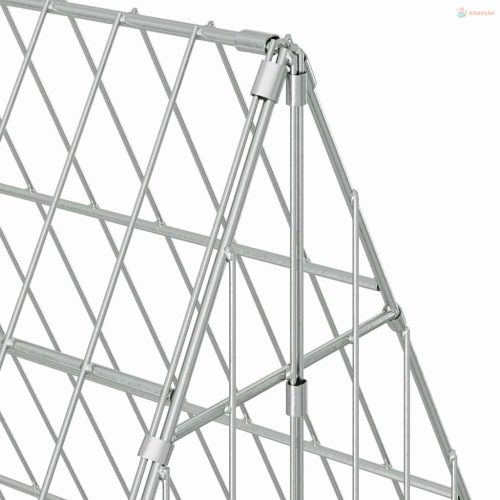 Nyúl Ketrec Ezüst 110 x 100 x 85 cm Horganyzott acél