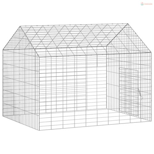 Nyúl Ketrec Ezüst 100 x 78 x 78 cm Horganyzott acél