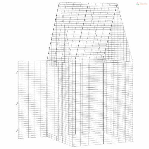 Nyúl Ketrec Ezüst 100 x 100 x 210 cm Horganyzott acél