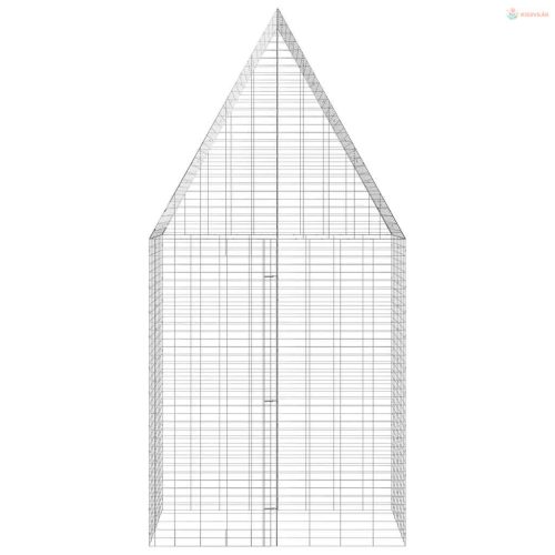 Nyúl Ketrec Ezüst 100 x 100 x 210 cm Horganyzott acél