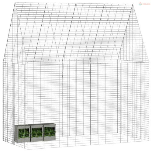 Nyúl Ketrec Ezüst 200 x 100 x 210 cm Horganyzott acél