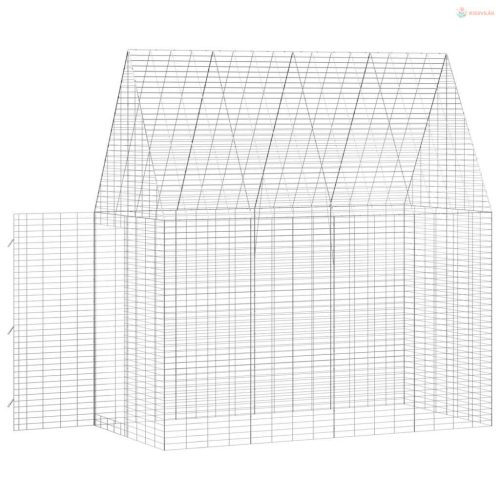 Nyúl Ketrec Ezüst 200 x 100 x 210 cm Horganyzott acél