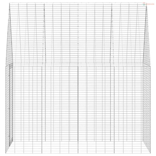 Nyúl Ketrec Ezüst 200 x 100 x 210 cm Horganyzott acél