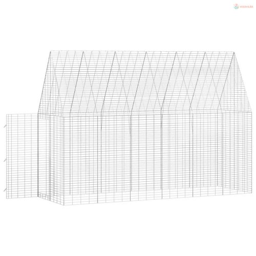 Nyúl Ketrec Ezüst 300 x 100 x 210 cm Horganyzott acél