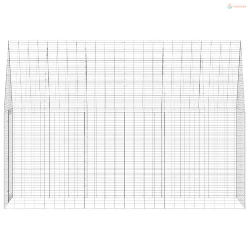 Nyúl Ketrec Ezüst 300 x 100 x 210 cm Horganyzott acél