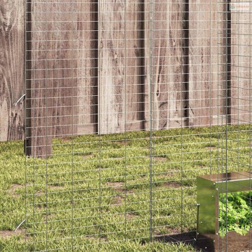 Nyúl Ketrec Ezüst 400 x 100 x 210 cm Horganyzott acél