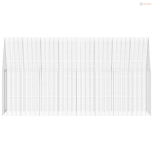 Nyúl Ketrec Ezüst 400 x 100 x 210 cm Horganyzott acél